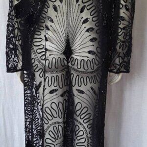 Vintage 70s hand beaded duster